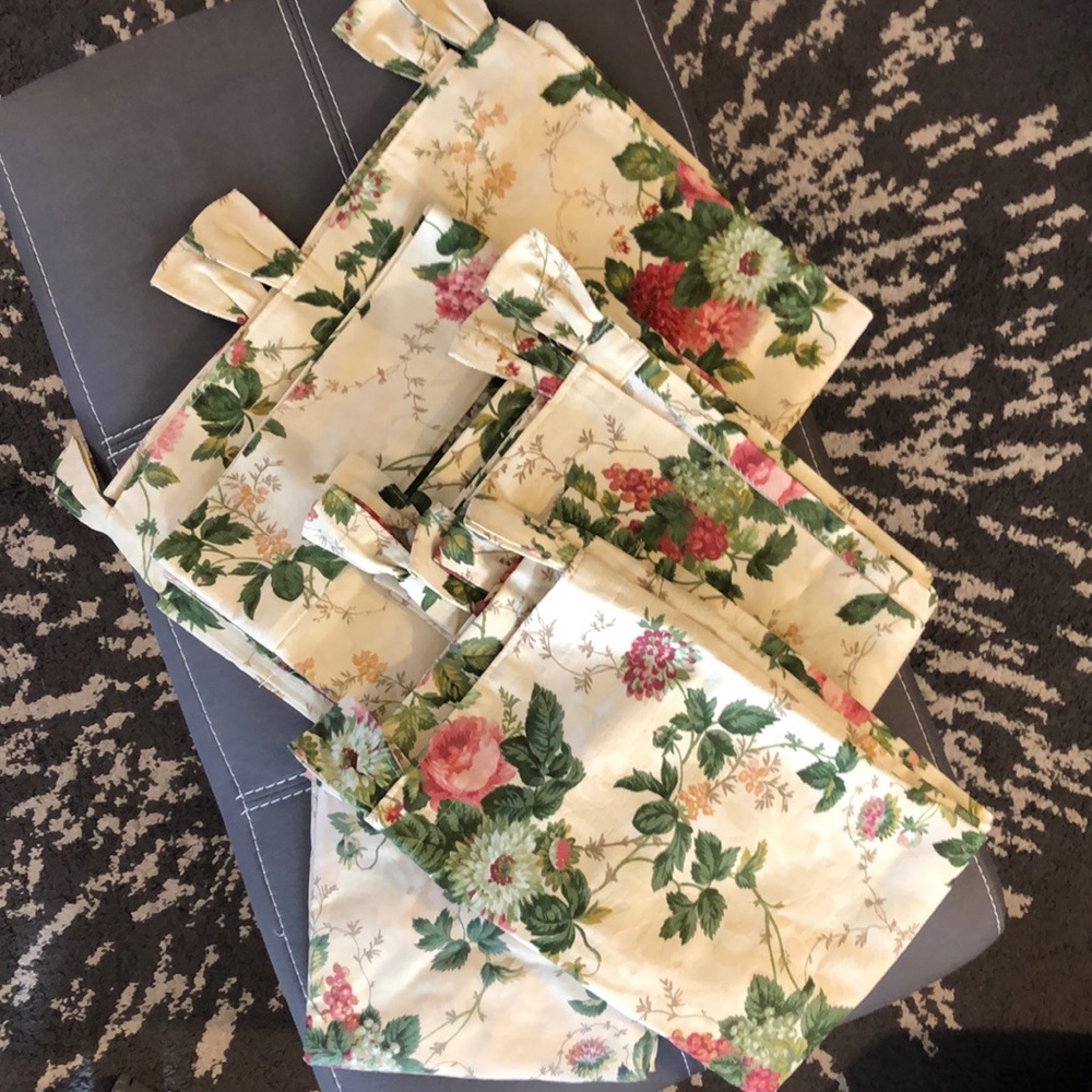 Waverly floral print curtains